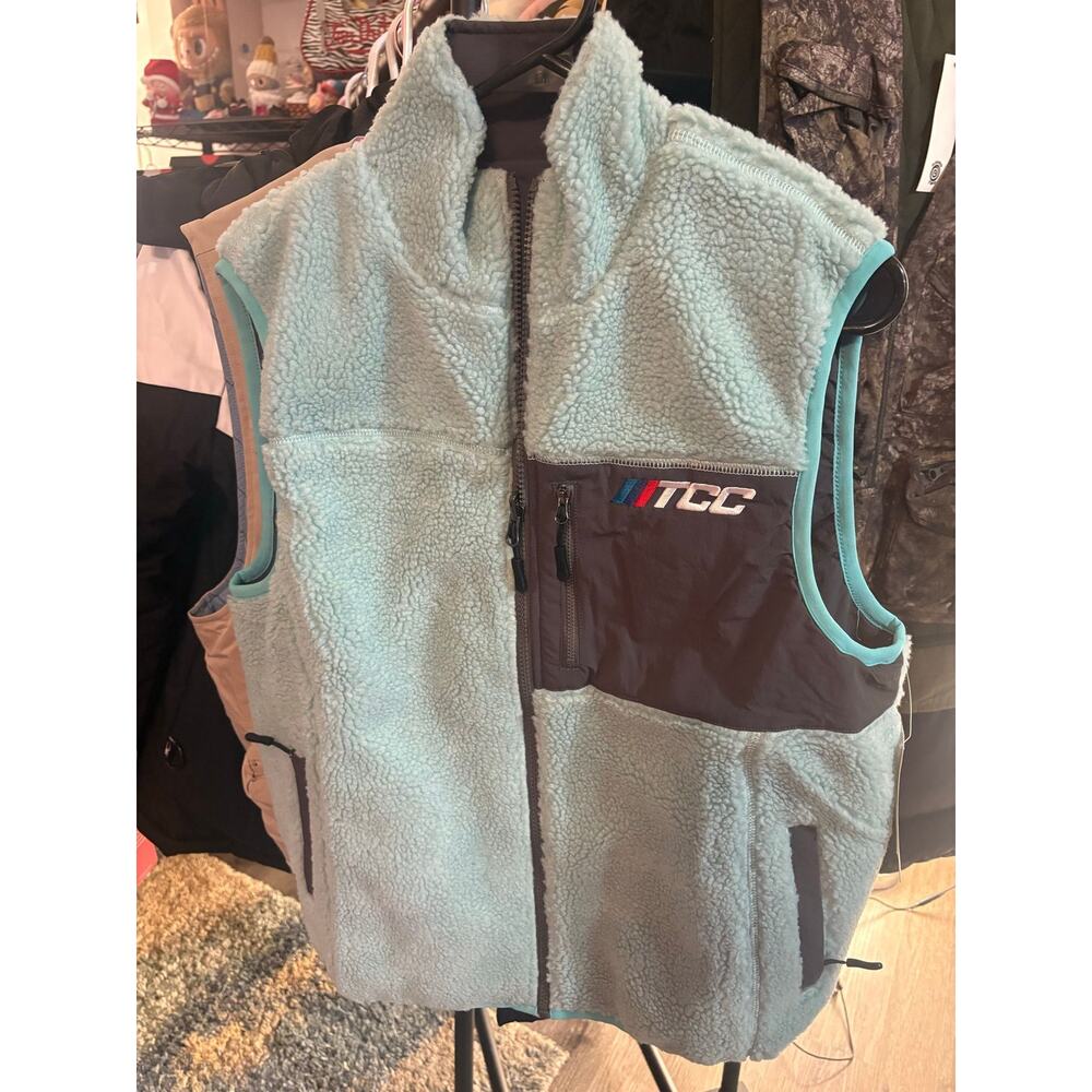SZ M - The Car Company Reversible Vest, Seaform/Gray - NWT